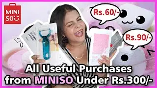 My First *Miniso* Useful Items Haul Under Rs.300/- Only👜 || Starting Rs.60/-