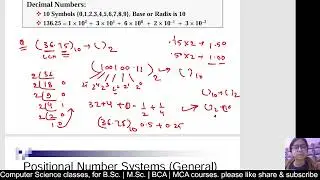 Number System (Decimal point) & Complements