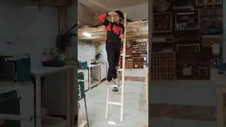 Make a wooden ladder #wood #woodmade #woodlife #diy #woodmaker #wooddiy #woodwork