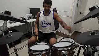 practising drums on Tool Jambi. Brisbane Gold Coast. Yamaha dtx8