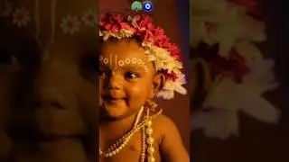 🦚Little Krishna vibes with our little star Maru 💫#shortsfeed #viral #explore #makeup #krishna #radha