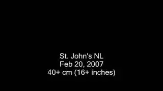 Blizzard Aftermath . Feb. 20th 2007 . St. John's NL.  Driving around the city after the storm .