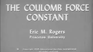 Physics - Coulombs Force Constant (PSSC)