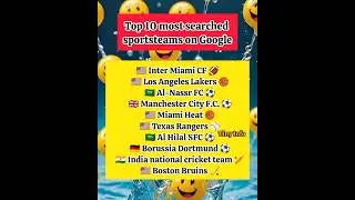 Top 10 most searched sports teams on Google #tinyinfo #worlddata #realworlddata #facts #sports