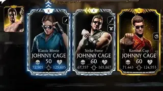 Mortal Kombat Mobile - Johnny Cage Team Gameplay with (Kameo) Stunt Double Johnny Cage