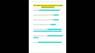 CCT Study Routing and Switching Latest Update Graded A1506
