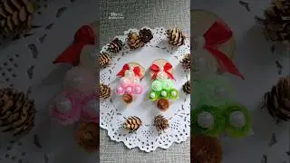 Милая рождественская заколка для волос 🎄 | Простая самоделка из обрезков ёршика для труб #shortsv...