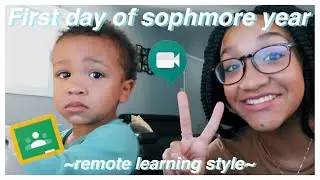 First day of sophomore year (remote learning) | Trinity Kelyce