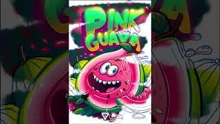 Pink Guava Illustration 🌟 | FLOS Cannabis Design in Affinity Designer 💨 #Shorts