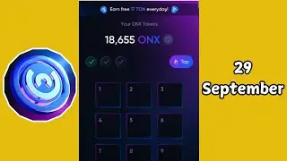 ONUS Daily Code Today 29 September | ONUS Tap Tap Tap Daily Code | ONX Daily Code | $ONX Coin Airdro