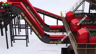 Recycled Aluminum Crushing Animation再生铝破碎动画废钢分选动画