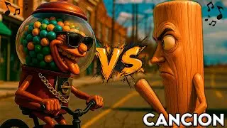 TUNG TUNG SAHUR vs CHICLETEIRA BICICLETEIRA (CANCION BRAINROT) 🐸 SIMBA