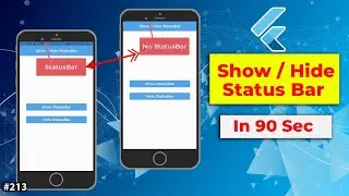 Flutter Tutorial - Show / Hide Status Bar In 90 Seconds