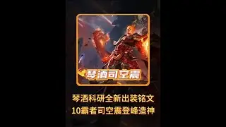 琴酒科研司空震全新出装铭文，电刀圣剑加上10霸者诠释雷霆之力【凤煌解说王者荣耀】