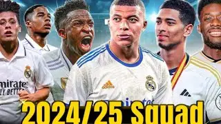 REAL MADRID FULL SQUAD 2024/2025 WITH KYLIAN MBAPPE,, new starting lineup ?? mbappe skills