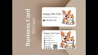 Pet Care Business Card Design by Pawaus | Professional Card for Pet Businesses