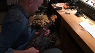 Lothar Kosse tracking a guitar solo on his Fender Stratocaster