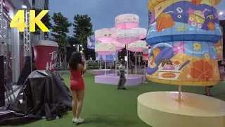 [4K] Samyan Mitrtown and Sky Garden in the evening / Bangkok