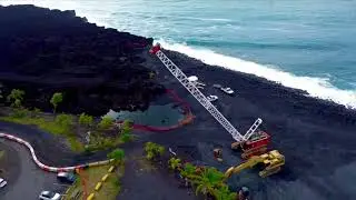 Pohoiki update 4. Crane footage. DJI mini 3