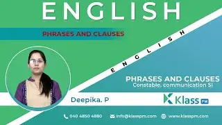 Phrases and clauses | English for Constable & Communication SI | KlassPM
