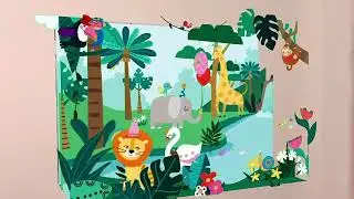 Jungle Wall Art Print for Kids &ndash; Playful Decor with Augmented Reality