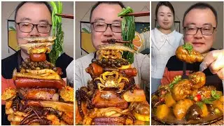 Mukbang#47 :Eat belly pork, 😋😋 Fried skewers. Noodles 🍜🍜#belly #mukbang #yummyfood