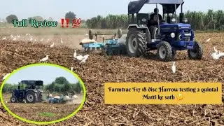 Farmtrac 18 disc Harrow uper 2 quintal matti ke sath testing li 🤔