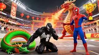 🐉🕷️SPIDERMAN Wins The Magic Legendary Dragon Racing Championship - Epic Racing Challenge