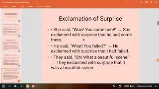 direct and indirect speech for exclamatory sentences
