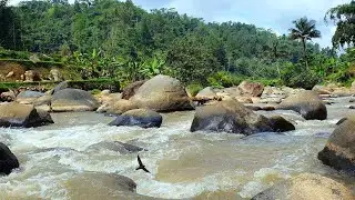 A Swift River Stream Through Rock: Rumbling Sound, White noise for Stress Relief, Nature ambience