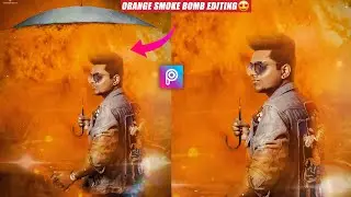 ORANGE UMBRELLA SMOKE - Photo Editing Tutorial in PicsArt Step by Step in Hindi - Taukeer Editz