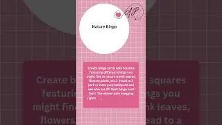 Summer Activities - 32.  Nature Bingo #summer #activities #parenting #kids #parents