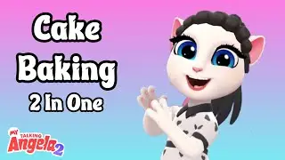 Talking Angela Cake Baking Ideas 🥮👻 | 2 In One 😻