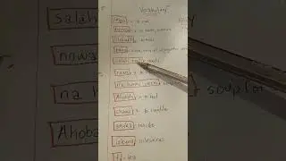 Speak Mvskoke: Choctaw vocabulary words