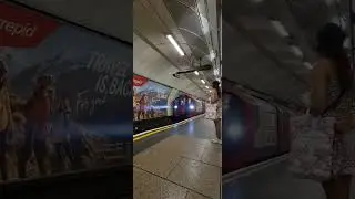 Front edges of London underground train |