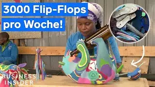 Saubere Strände: Diese Künstler aus Kenia machen aus alten Flip-Flops bunte Figuren