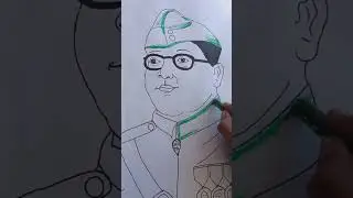Netaji Subhash Chandra Bose ki drawing ✍🏻♥️