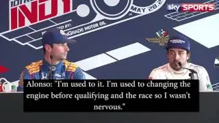 Alexander Rossi jokes with Fernando Alonso about Indy 500 engine change
