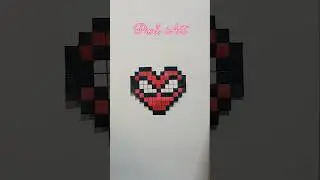 Mini Pixel Art Ideas | DIY Pixel Art Room Decor | Heart+spiderman Pixel Art #pixelart #pixelartideas