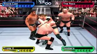 WWF SD! 2: Know Your Role | FATAL 4 WAY MATCH | Stone Cold vs The Rock vs Triple H vs Goldberg!