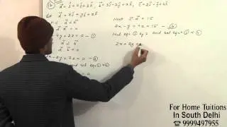 Find a vector d which is perpendicular to both a and b and c.d = 15 where a, b and c are given