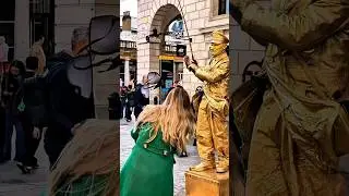 Never trust the Naughty Goldman. #livingstatue