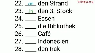 Lokale und temporale Präpositionen, wo wohin, wann, um 9 Uhr, ankommen an bei um, zu Beginn, am Ende