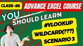 MS Excel Beginner to Advance| Episode 26| VLookup Wild Card 3 | #excel #vlookup #lookup #viral