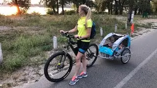 Велоприцеп детский + Электровелосипед