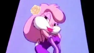 Babs Bunny imitating Jessica Rabbit in 