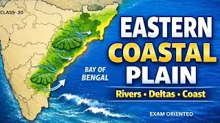 Eastern Coastal Plain | Rivers, Deltas & Features | Indian Geography for UPSC MPPSC | CLASS- 30