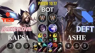 TES JackeyLove Kai'Sa vs DRX Deft Ashe Bot - KR Patch 10.17