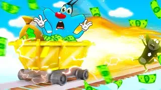 Roblox Oggy Experienced Richest Cart Ride Of His Life With Jack | Rock Indian Gamer |