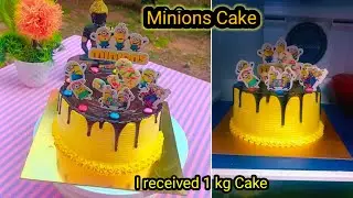 How to make Birthday Cake at Home//I made minions Cake 🎂//Cake Decorating/simple and easy cake ideas